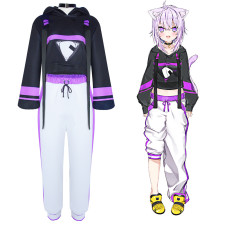 Hololive Vtuber Nekomata Okayu Costume - Hoodie Pants Nekomata Okayu Cosplay