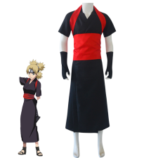 Naruto Shippuden Temari Costume - Black Red Kimono Temari Cosplay