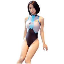 Vocaloid Hatsune Miku Bikini Swimsuit Costume - Blue Tie Swimsuit Hatsune Miku Cosplay