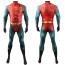 Batman Forever Movie 1995 Robin Chris o'Donnell Costume - Green Red Bodysuit Cape Robin Cosplay
