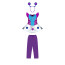 Girls Purple Alien Costume - Shirt Pants Alien Cosplay