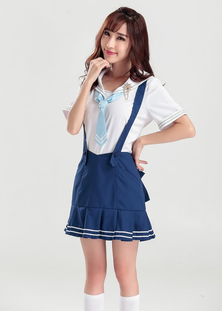 Sexy School Girl Womens Cosplay Costume