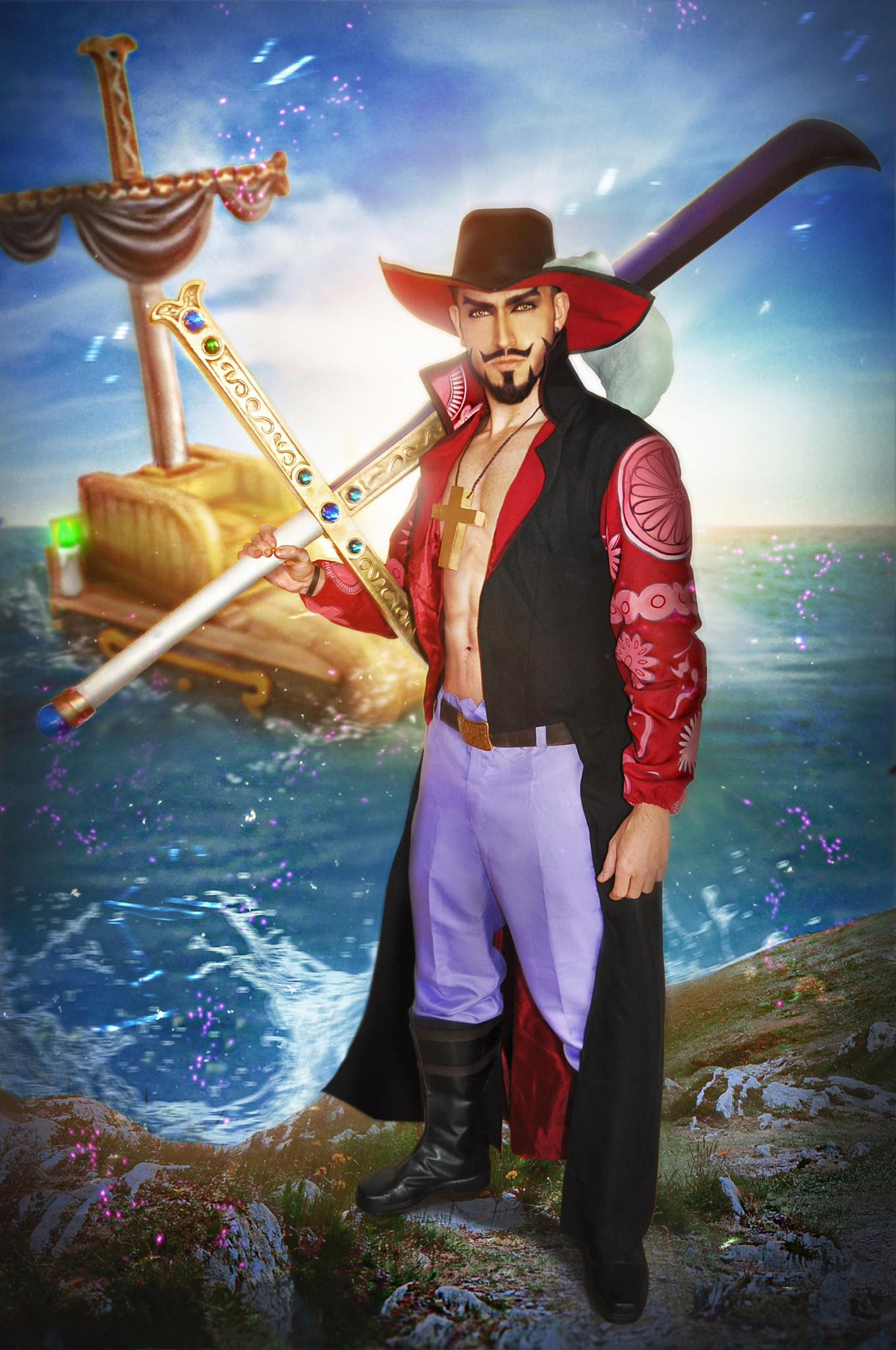 One Piece Dracule 1Mihawk Costume - Dracule Mihawk Cosplay