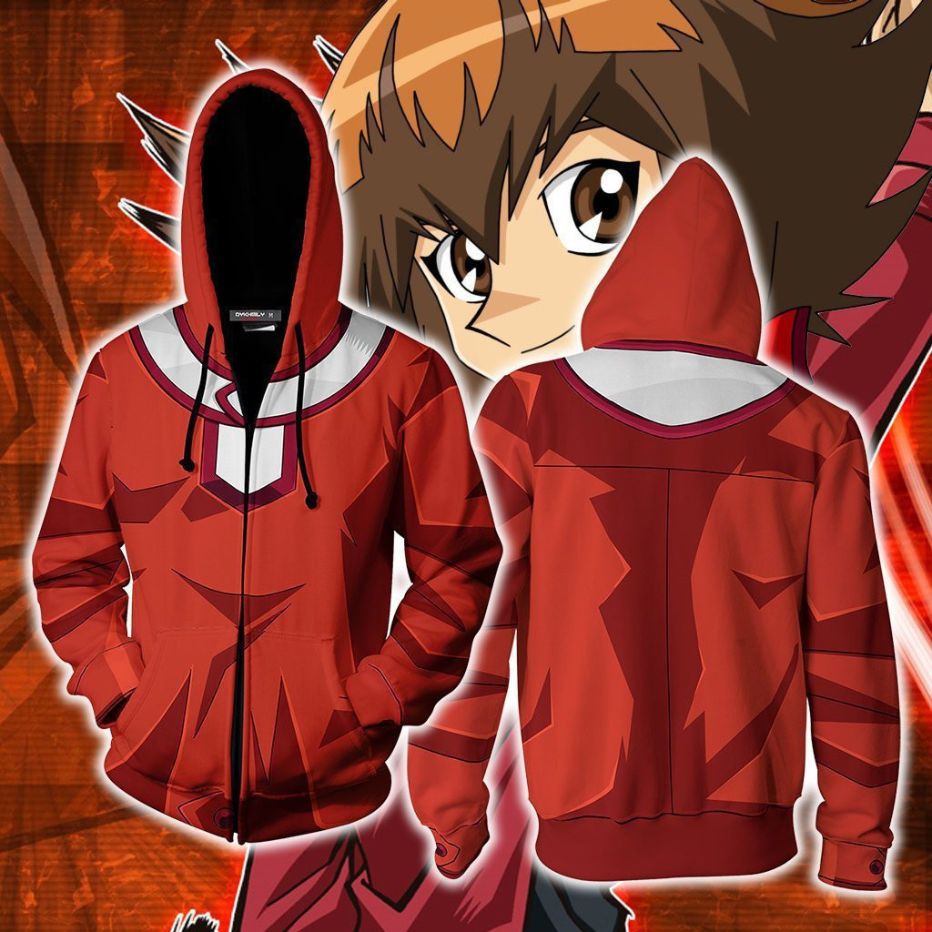 Yu-Gi-Oh! Jaden Yuki Costume - Red Hoodie Jaden Yuki Cosplay