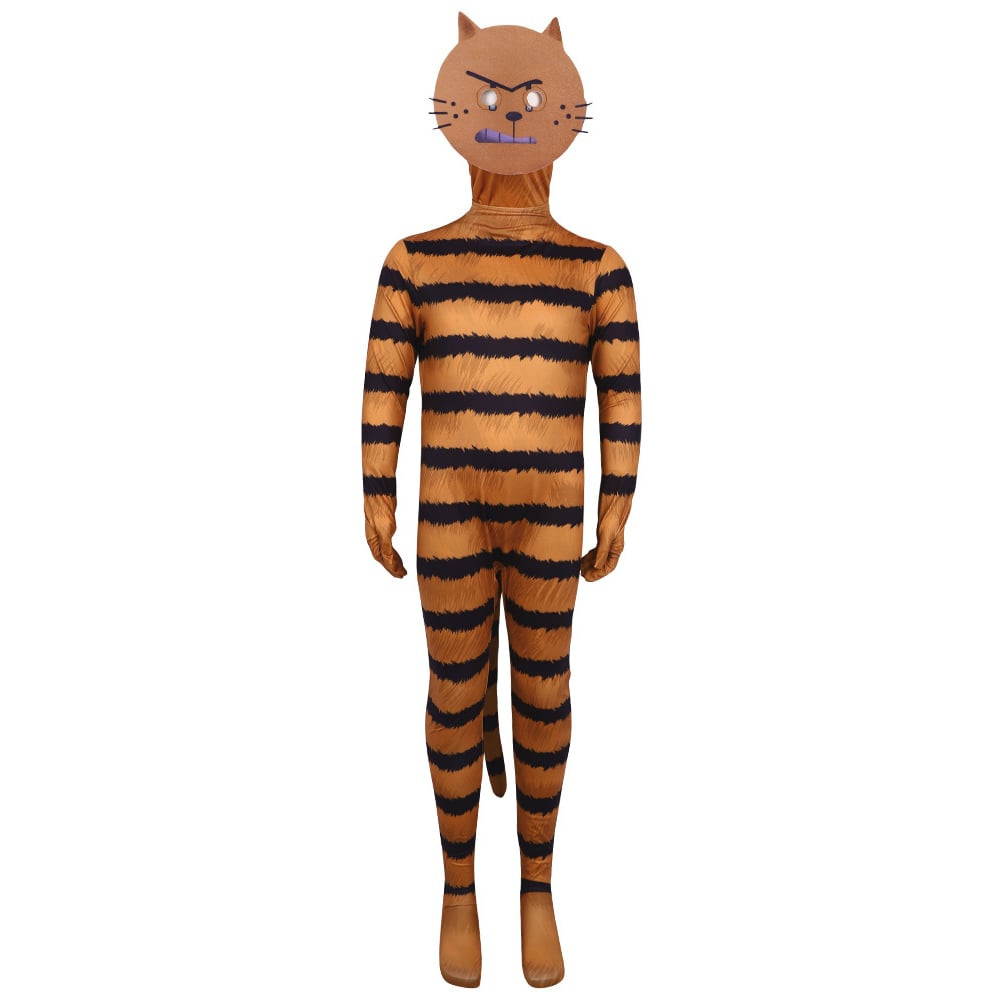 Kids Dog Man Petey Cat Costume - Full Bodysuit Mask Petey Cat Cosplay