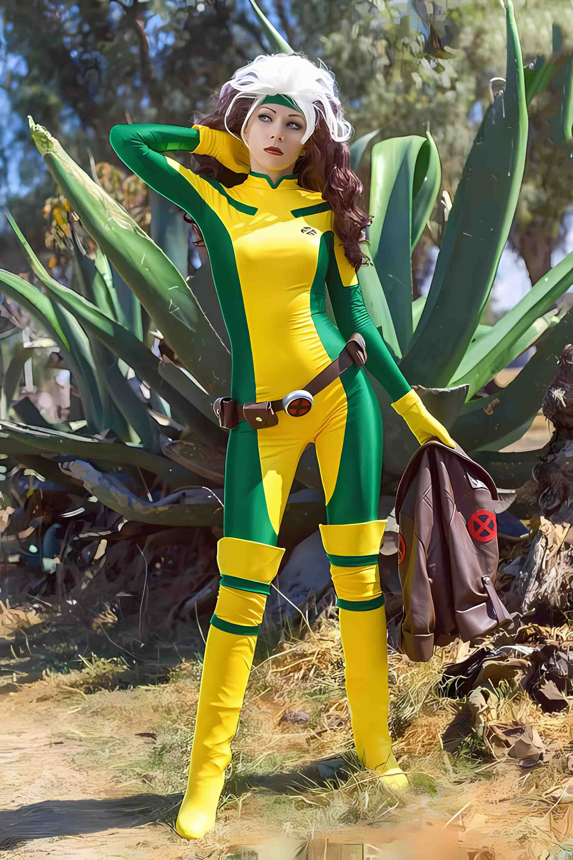 X-Men 97 Rogue Costume - Metallic Bodysuit Rogue Cosplay
