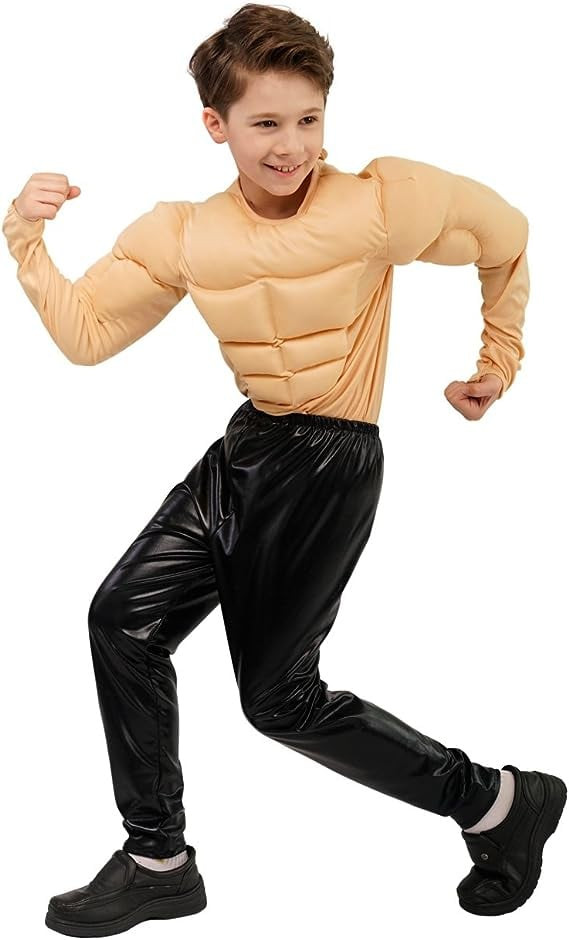 Bodybuilder Muscle Kids Costume Cosplay