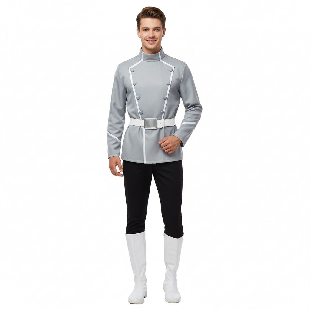 Ragna Crimson Ragna Costume - Grey Jacket Pants Boots Set Ragna Cosplay