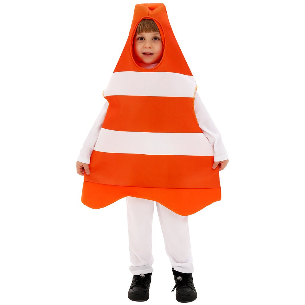 Kids Traffic Cone Costume - Bodysuit Traffic Cone Cosplay