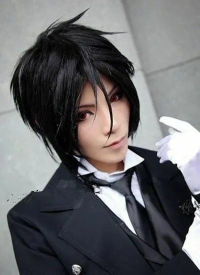 Kuroshitsuji Sebastian Michaelis Wig - Sebastian Michaelis Cosplay Costume Wig Prop