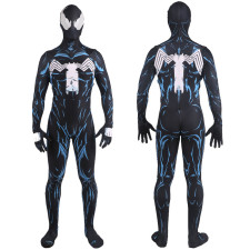 Venom Blue Symbiote Suit Costume - Bodysuit Mask Set Blue Symbiote Suit Cosplay