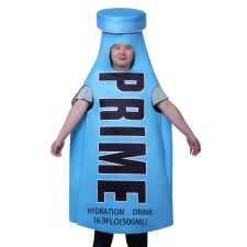 Prime Energy Drink Costume - Blue Bodysuit Prime Drink Cosplay