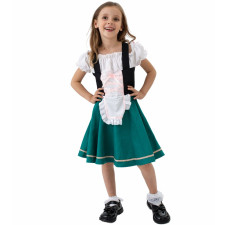 Oktoberfest Bavarian Costume - Girls Dirndl Green Dress Oktoberfest Cosplay