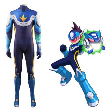Mega Man Star Force Mega Man Costume - Bodysuit Blue Mega Man Cosplay