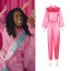 Barbie Movie 2023 Margot Robbie Costume - Pink Jumpsuit Barbie Margot Robbie Cosplay