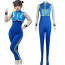 Street Fighter Chun Li Costume - BlueBodysuit Vest Set Chun Li Cosplay