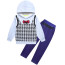 Kids Inside Out Fear Costume - White Purple Hoodie Pants Mask Set Fear Cosplay