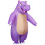 Brown and Purple Hippopotamus Inflatable Costume - Brown Purple Hippo Cosplay