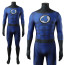 The Fantastic Four Mister Fantastic Costume - Muscle Pattern Navy Bodysuit Mr Fantastic Cosplay