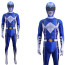 Power Rangers Blue Ranger Sentai Costume - Bodysuit with Belt Pattern Bodysuit Blue Power Ranger Cosplay