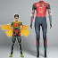 Titans Robin Jason Todd Costume - Red Green Bodysuit Mask Robin Cosplay