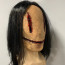 Slit Eyes and Mouth Mask - Creepy Scary Skin Slit Eyes and Mouth Cosplay Costume Prop