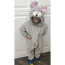 Kids Grey Mouse Costume - Onesie Jumpsuit Grey Mouse Cosplay