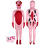 Hazbin Hotel Fat Nuggets Pig Costume - Pink Bodysuit Mask Set Fat Nuggets Cosplay