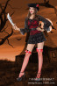Halloween Masquerade Ball Women Pirate Red Lace Dress Costume