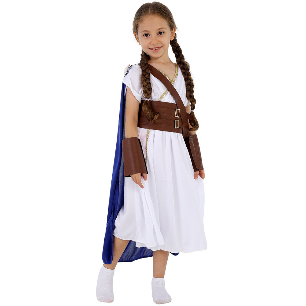 Kids Greek Goddess Artemis Costume - Dress Cape Set Artemis Cosplay
