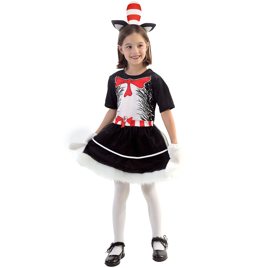 Girls The Cat in the Hat Costume - Tutu Dress The Cat in the Hat Cosplay