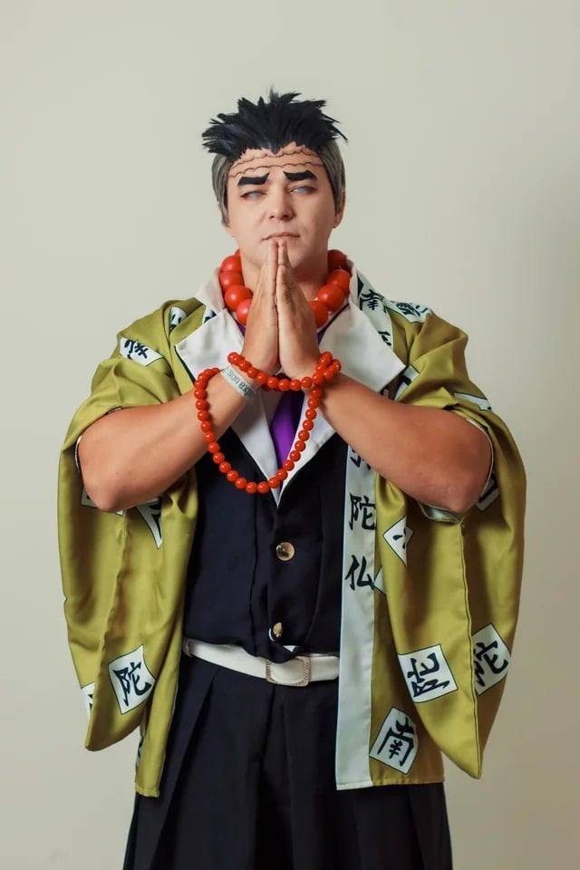 Demon Slayer Gyomei Himejima Costume - Full Set Gyomei Himejima Cosplay With Wig