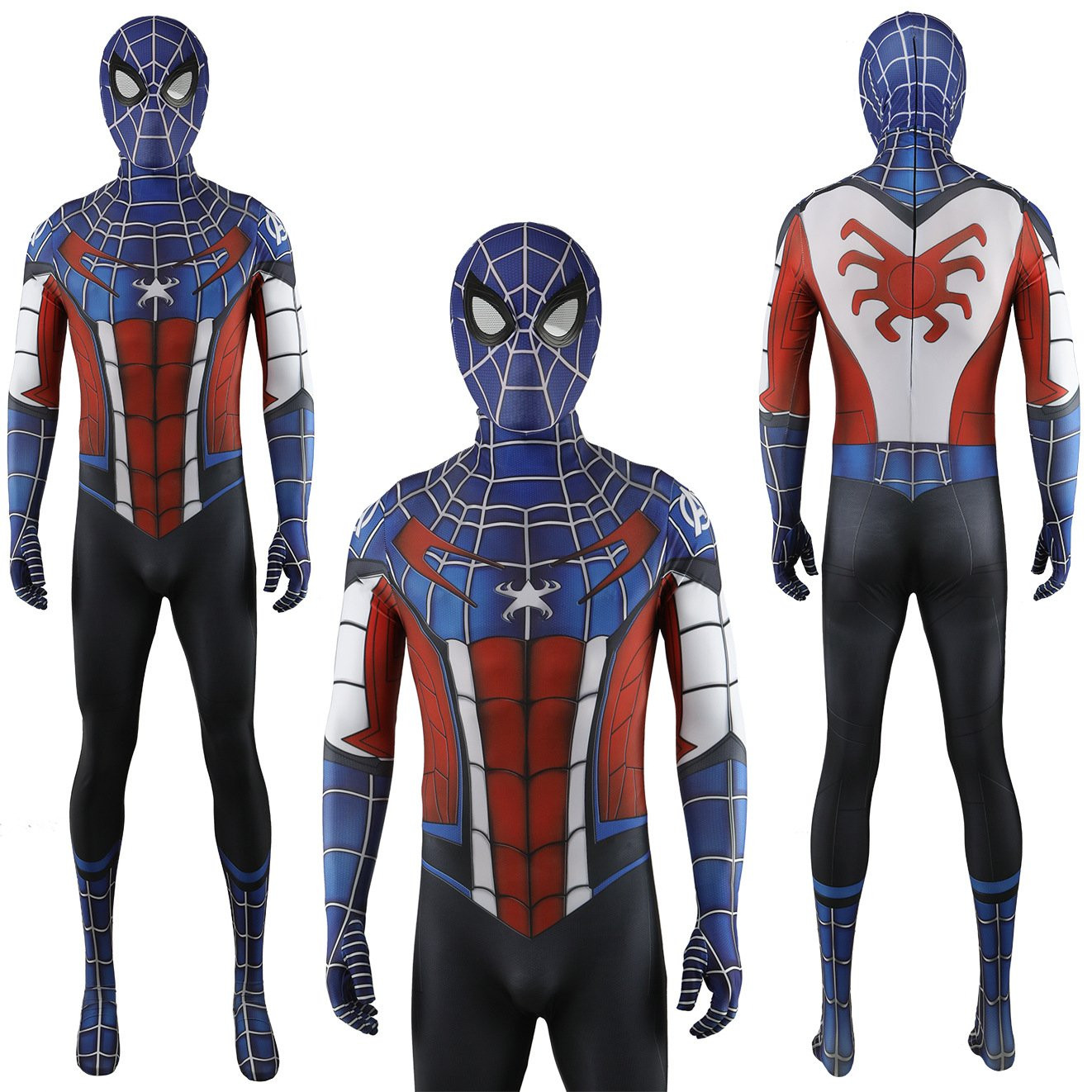 Captain America Spider-man Suit Costume - Bodysuit Captain America Spider-man Costume