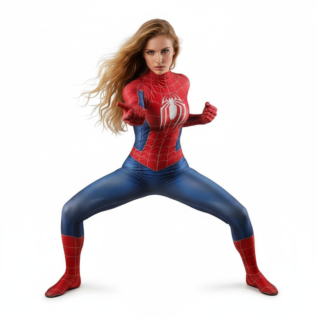 Women Classic Spider-Man Costume - Bodysuit Mask Spider Man Cosplay