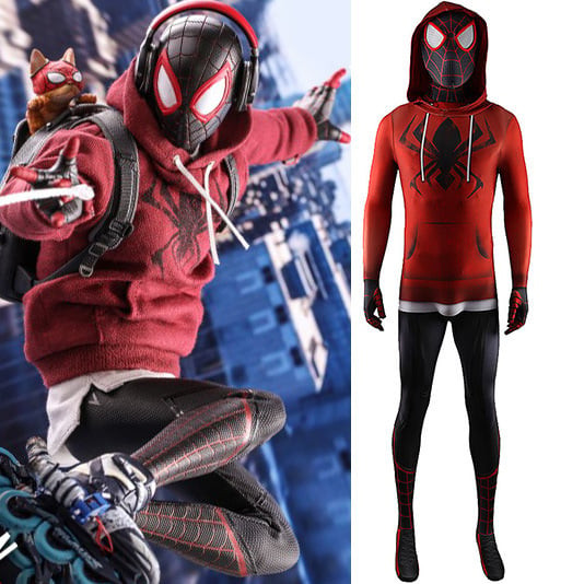 Marvel's Spider-Man 2 Spider-Man Bodega Cat Suit Costume - Bodysuit Bodega Cat Suit Cosplay