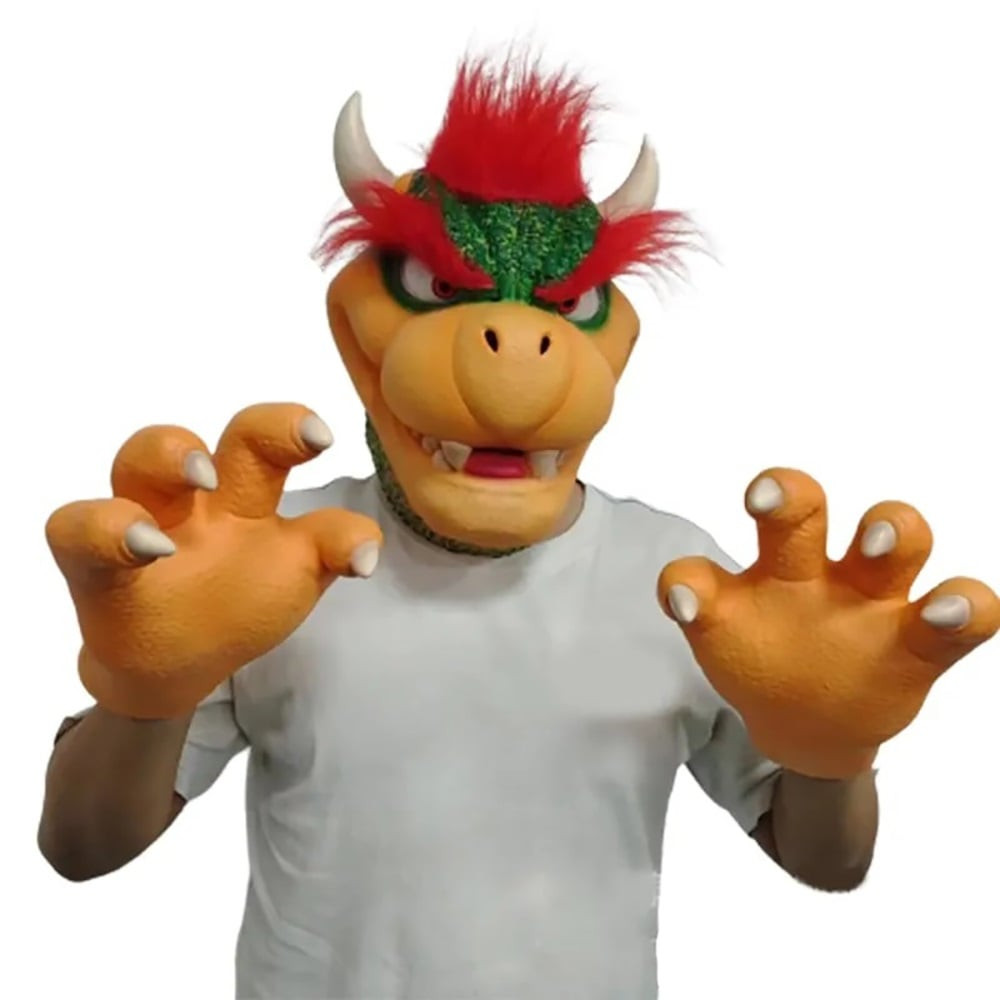 Super Mario Bros Movie 2023 Bowser Mask and Claws Set - Bowser Cosplay Costume Set