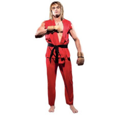 Street Fighter Ken Masters Costume - Shirt Pants Set Ken Masters Cosplay