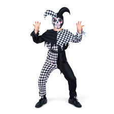 Clown Costume - Kids Evil Jester Cosplay