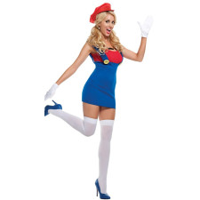 Super Mario Luigi Mario Beauty Cosplay Costume Dress For Adults Halloween Costume