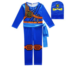 Boys Blue Ninjago with Mask Cosplay Costume