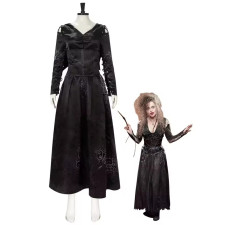 Harry Potter Bellatrix Lestrange Costume - Black Dress Bellatrix Lestrange Cosplay