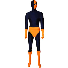 The Titans Deathstroke Joseph Wilson Costume - Blue Orange Classic Bodysuit Deathstroke Cosplay