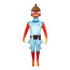 Kids Fortnite Fishstick Costume - Bodysuit Mask Fishstick Cosplay