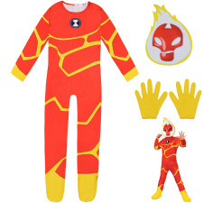 Heatblast Ben 10 Lycra Cosplay Costume