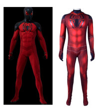 Spider-Man Scarlet Spider II Kaine Parker Costume - Metallic Bodysuit Scarlet Spider Kaine Parker Cosplay