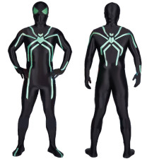 Spider-Man Stealth Big Time Suit Costume - Black Bodysuit Mask Spider-Man Cosplay
