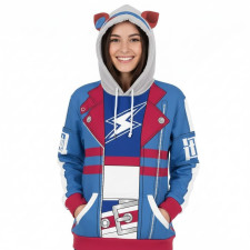 Uma Musume Pretty Derby Tamamo Cross Costume - Blue Lightning Hoodie Tamamo Cross Cosplay