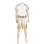 Gladiator 2 General Acacius Pedro Pascal Deluxe Costume - White Gold Shirt Skirt Set General Acacius Cosplay