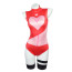 Hazbin Hotel Angel Dust Costume - Red Bodysuit Angel Dust Cosplay