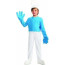 Kids Smurfs Grouchy Smurf Costume - White Blue Shirt Pants Hat Set Grouchy Smurf Cosplay